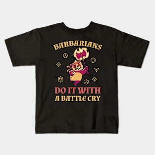 Kawaii Barbarians Do It With a Battle Cry, DnD Barbarian Class Kids T-Shirt